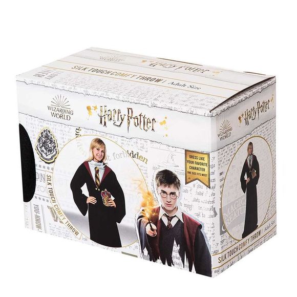 Harry Potter Hogwarts Rules Adult Silk Touch Comfy Throw Blanket with Sleeves - Picture 3 of 3